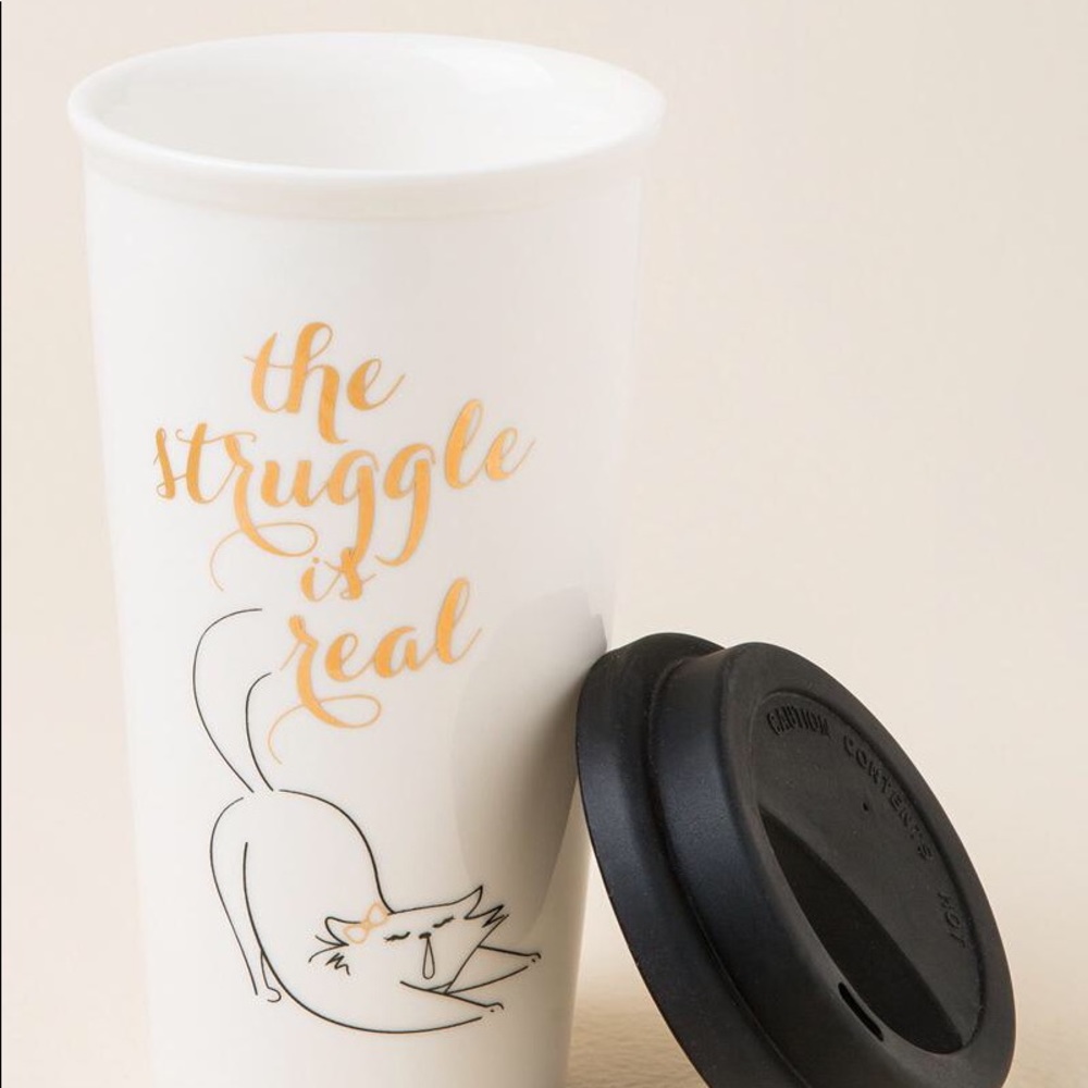 ☕️ The Struggle Is Real Cat Travel Mug! ☕️